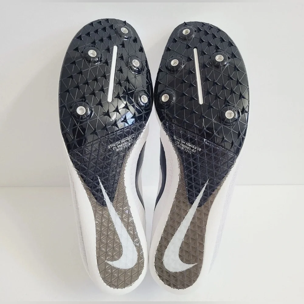 Nike Zoom Mamba 6 Track & Field Spikes Shoes DR2733-100 white black mens size 12